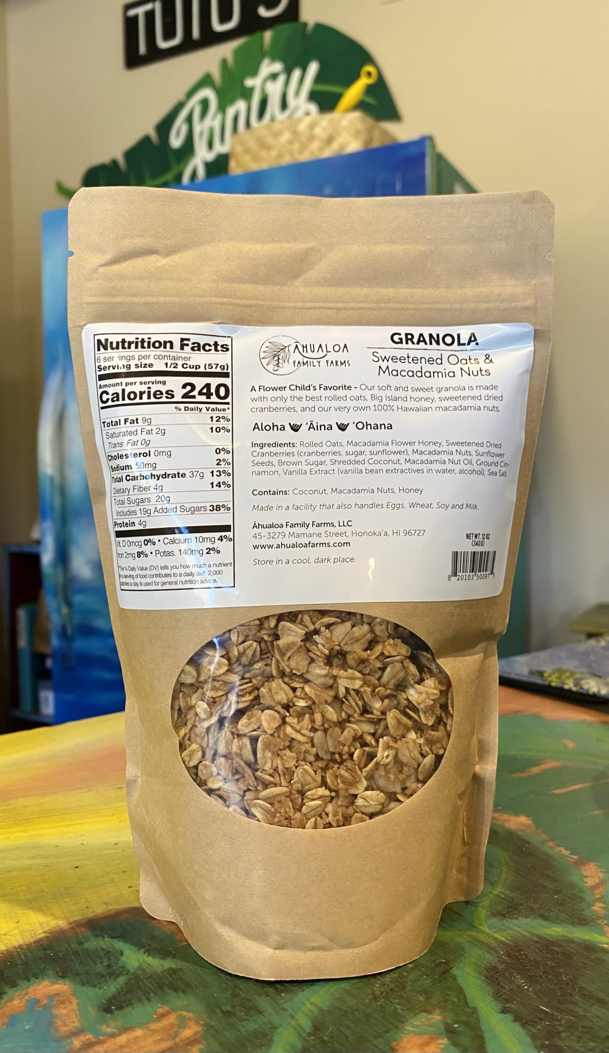 Ahualoa Farms Macadamia Nut Granola Tutu S Pantry